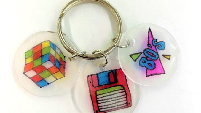 1980s Shrinky Dinks Kechain